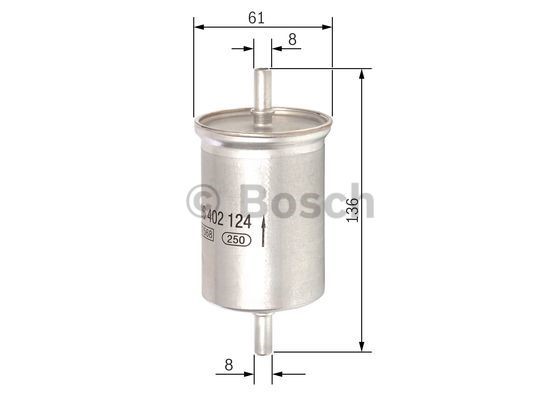 Bränslefilter Bosch F 026 402 124 BOSCH