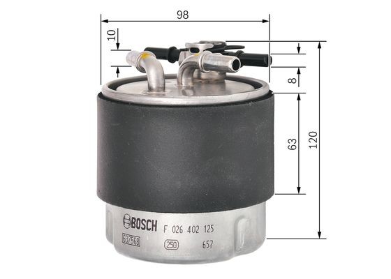 Bränslefilter Bosch F 026 402 125 BOSCH