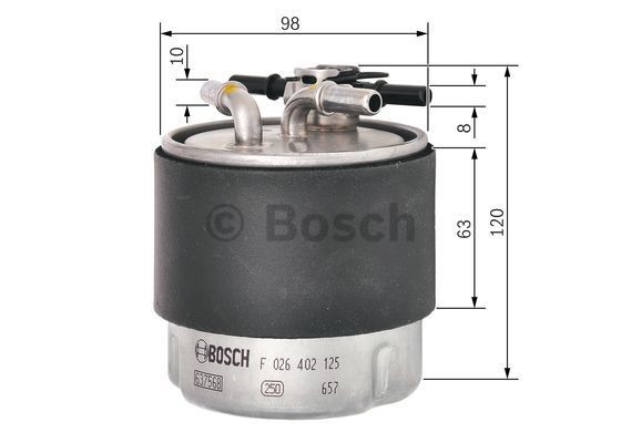 Bränslefilter Bosch F 026 402 125 BOSCH