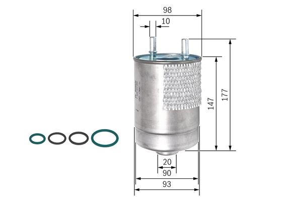 Bränslefilter Bosch F 026 402 850 BOSCH