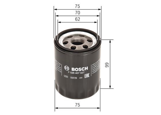 Oljefilter Bosch F 026 407 027 BOSCH