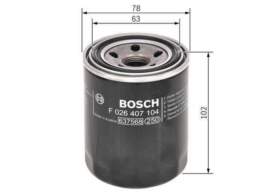 Oljefilter Bosch F 026 407 104 BOSCH