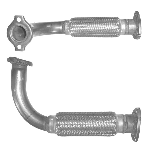 Flexrör, avgassystem, Fram