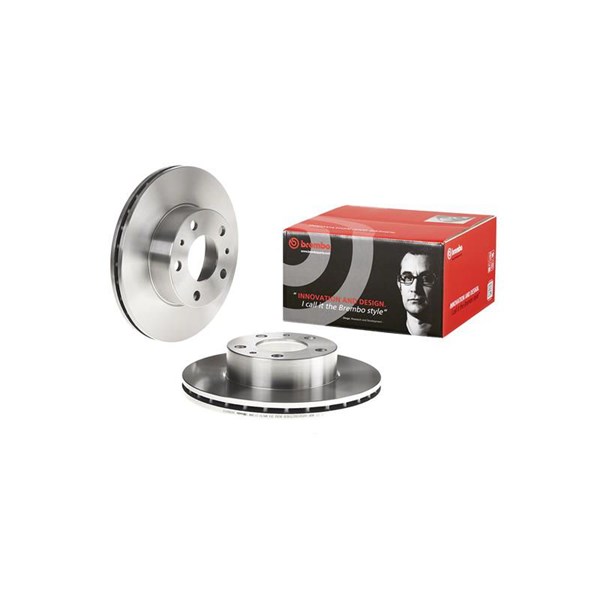 Bromsskiva Ventilerad, Framaxel, Bakaxel Brembo 09.5904.14 BREMBO