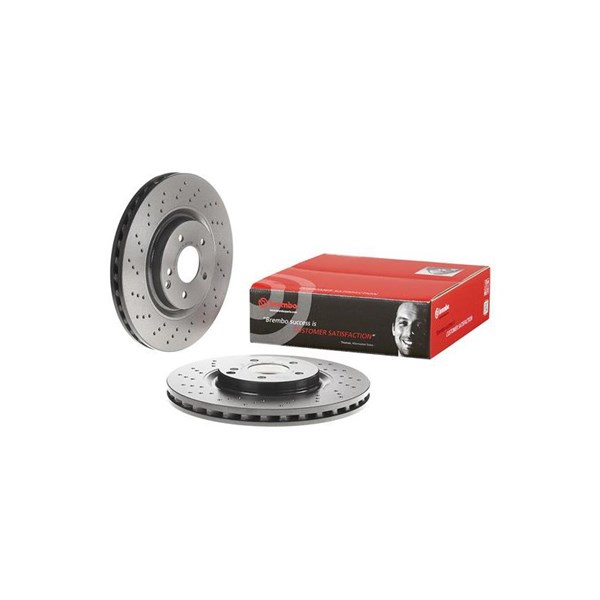 Bromsskiva Hålad/ventilerad, Framaxel Brembo 09.A448.21 BREMBO