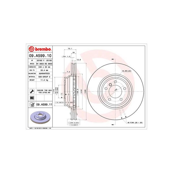 Bromsskiva, Framaxel BREMBO Bromsskiva, Framaxel BREMBO