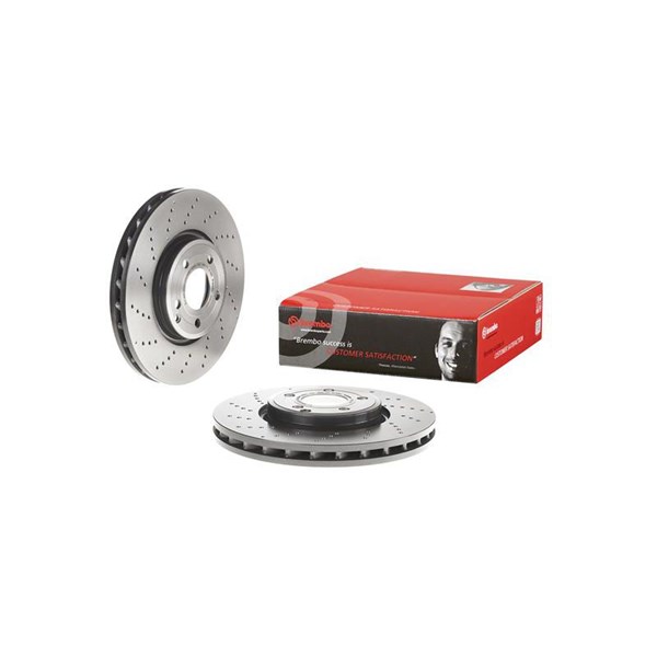 Bromsskiva Hålad/ventilerad, Framaxel Brembo 09.B742.51 BREMBO