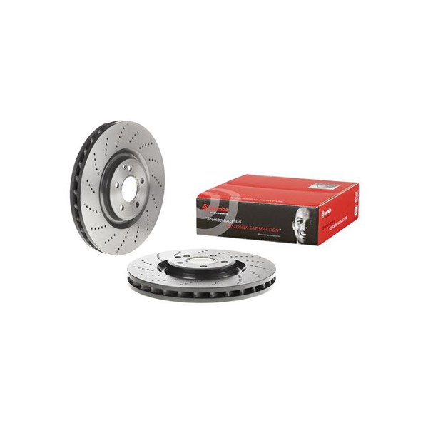 Bromsskiva Hålad/ventilerad, Framaxel Brembo 09.B747.51 BREMBO