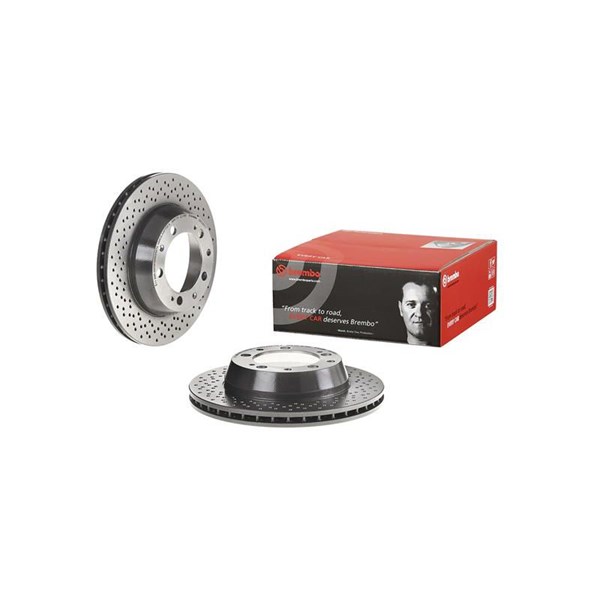 Bromsskiva Hålad/ventilerad, Bakaxel Brembo 09.C085.11 BREMBO