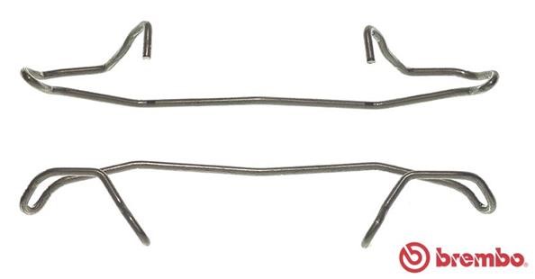 Tillbehörssats, bromssadel, Bakaxel, Framaxel Brembo A 02 237 BREMBO