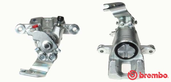 Bromsok, Bakaxel, Vänster, Bakom axeln Brembo F 28 100 BREMBO