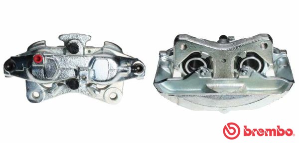 Bromsok, framaxel vänster, Bakom axeln Brembo F 85 250 BREMBO