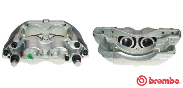 Bromsok, framaxel vänster, Bakom axeln Brembo F A6 036 BREMBO
