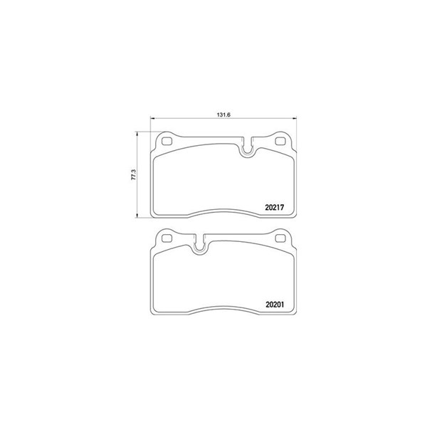 Bromsbeläggsats, Framaxel Brembo P 02 002 BREMBO