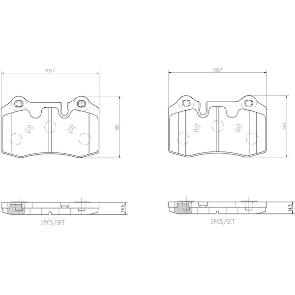 Bromsbeläggsats Brembo P 02 003 BREMBO