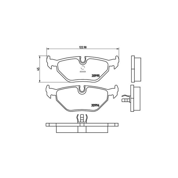Bromsbeläggsats Brembo P 06 011 BREMBO