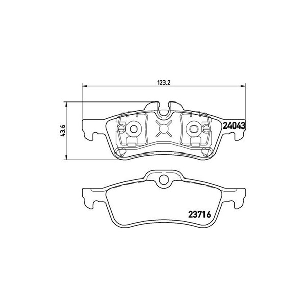 Bromsbeläggsats BREMBO