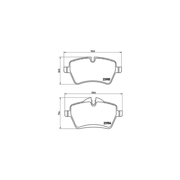 Bromsbeläggsats, Framaxel Brembo P 06 051 BREMBO