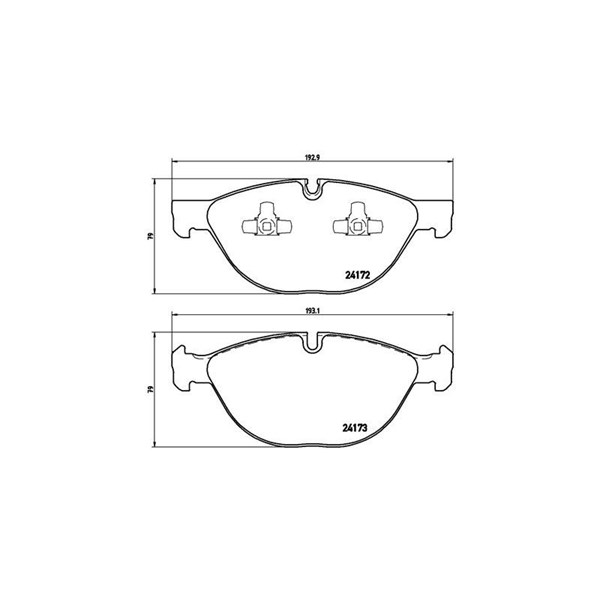 Bromsbeläggsats, Framaxel Brembo P 06 058 BREMBO