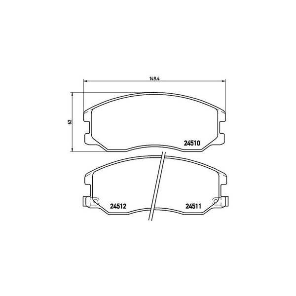 Bromsbeläggsats, Framaxel Brembo P 10 003 BREMBO