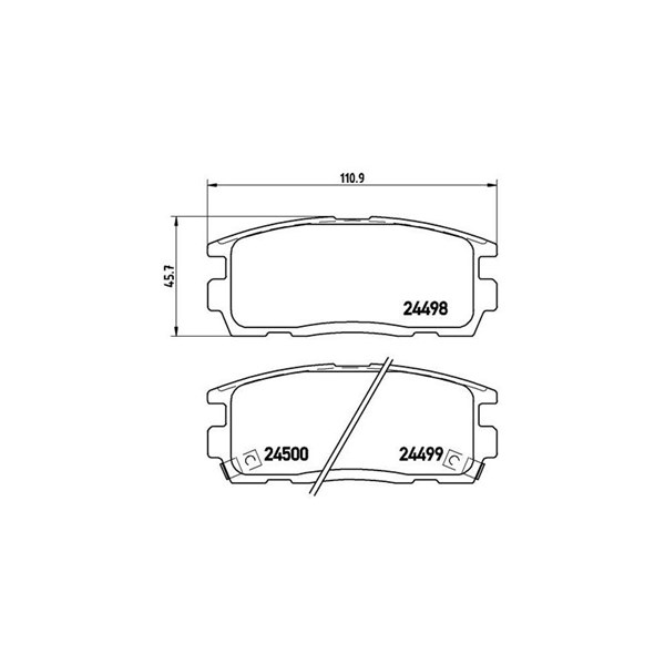 Bromsbeläggsats, Bakaxel Brembo P 10 004 BREMBO