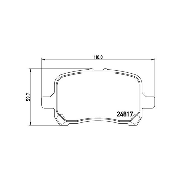 Bromsbeläggsats, Framaxel Brembo P 10 014 BREMBO