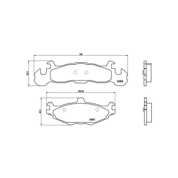 Bromsbeläggsats, Framaxel Brembo P 11 001 BREMBO