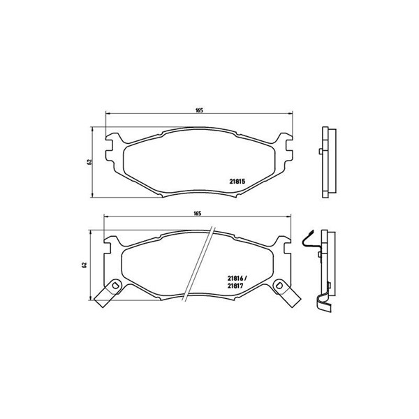 Bromsbeläggsats, Framaxel Brembo P 11 007 BREMBO