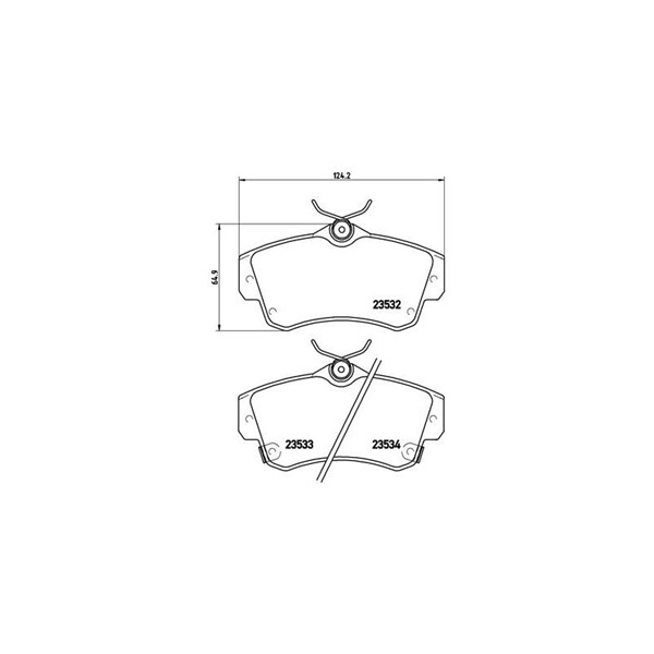 Bromsbeläggsats, Framaxel Brembo P 11 012 BREMBO