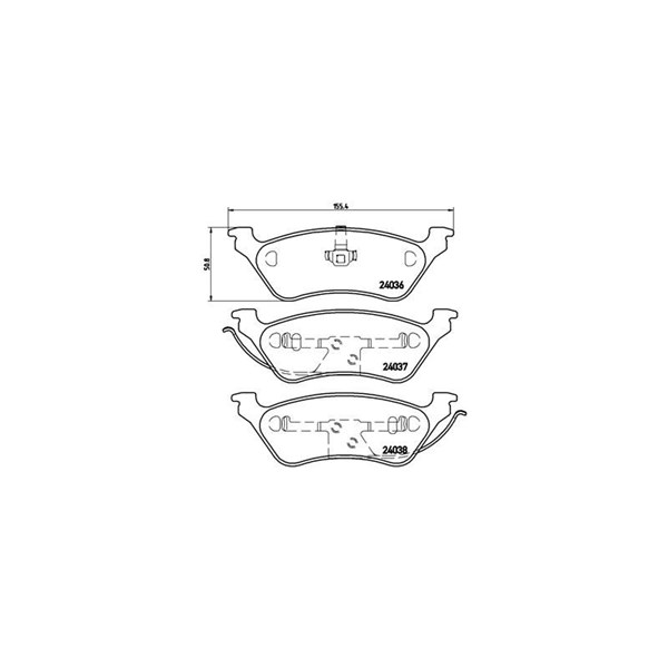 Bromsbeläggsats, Bakaxel Brembo P 11 014 BREMBO