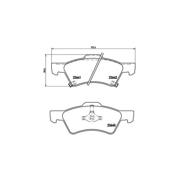 Bromsbeläggsats, Framaxel Brembo P 11 015 BREMBO