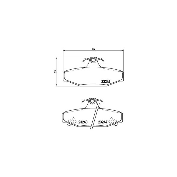 Bromsbeläggsats, Bakaxel Brembo P 15 004 BREMBO