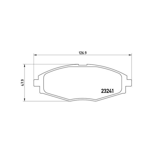 Bromsbeläggsats, Framaxel Brembo P 15 006 BREMBO