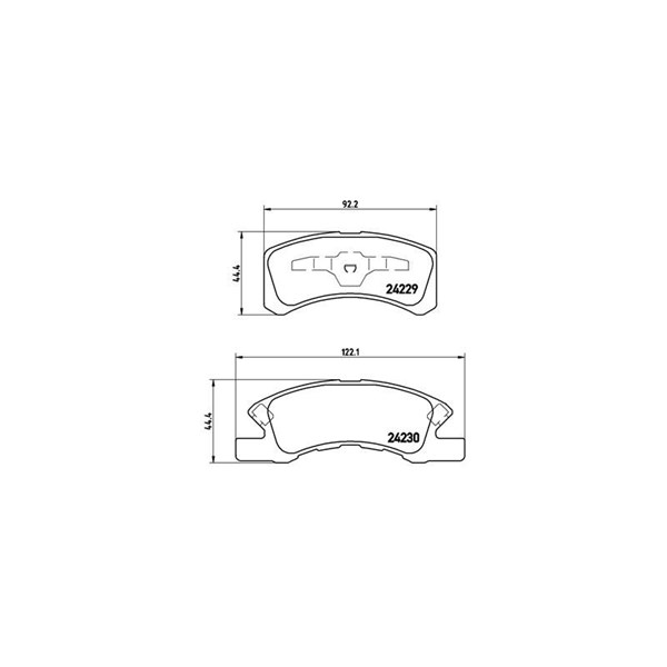 Bromsbeläggsats Solid, Framaxel Brembo P 16 011 BREMBO
