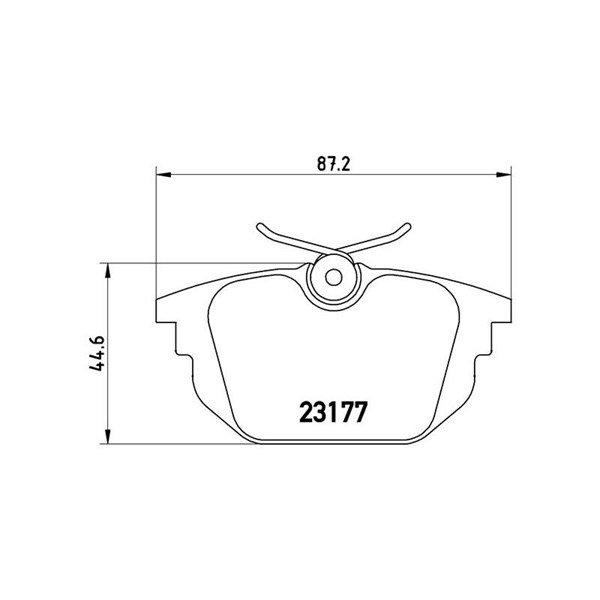 Bromsbeläggsats, Bakaxel Brembo P 23 026 BREMBO