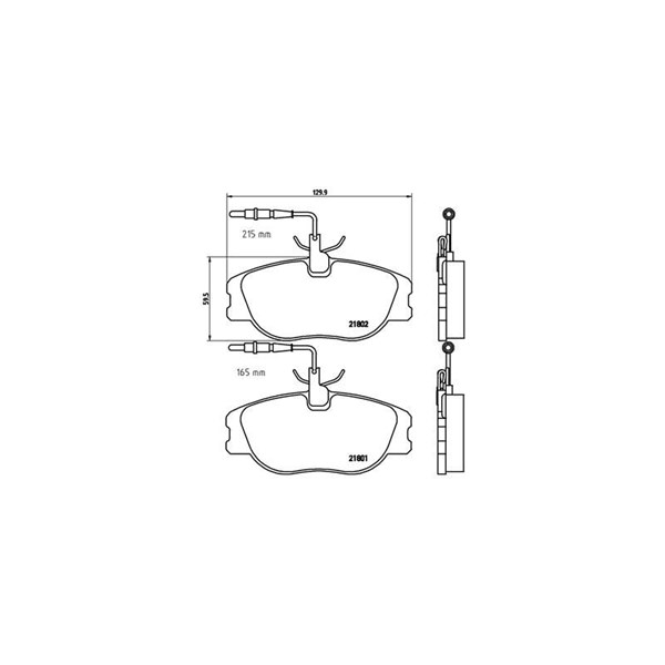 Bromsbeläggsats, Framaxel Brembo P 23 061 BREMBO