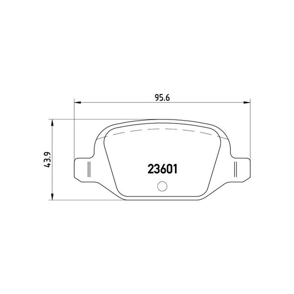 Bromsbeläggsats, Bakaxel Brembo P 23 064 BREMBO