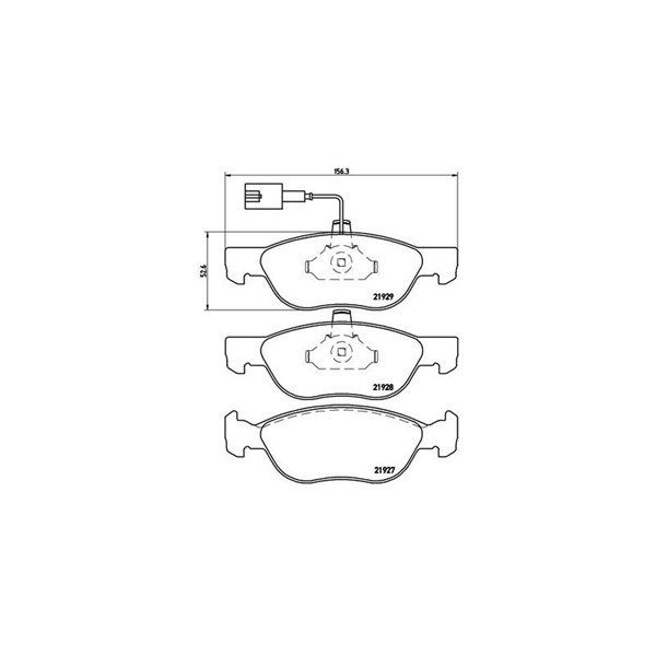 Bromsbeläggsats, Framaxel Brembo P 23 070 BREMBO