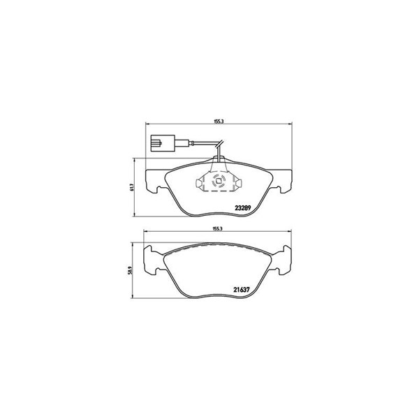 Bromsbeläggsats, Framaxel Brembo P 23 077 BREMBO