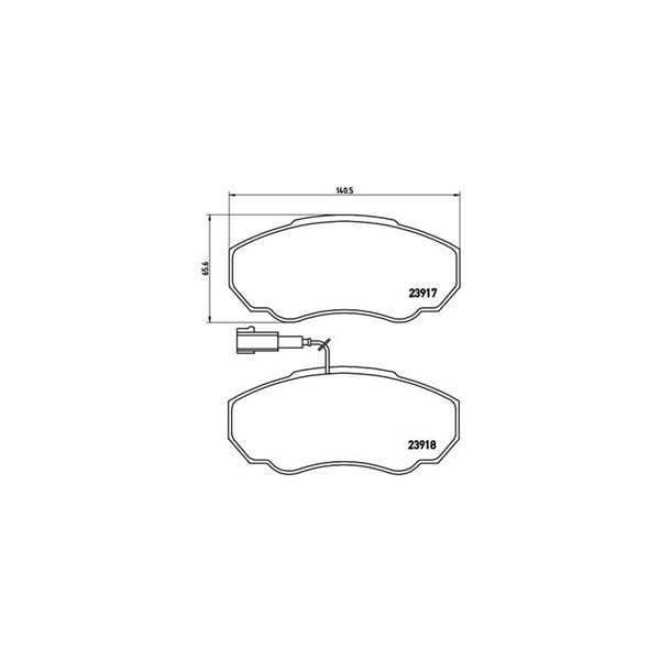 Bromsbeläggsats, Framaxel Brembo P 23 091 BREMBO