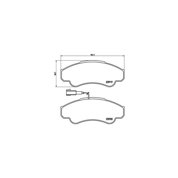 Bromsbeläggsats, Framaxel Brembo P 23 092 BREMBO