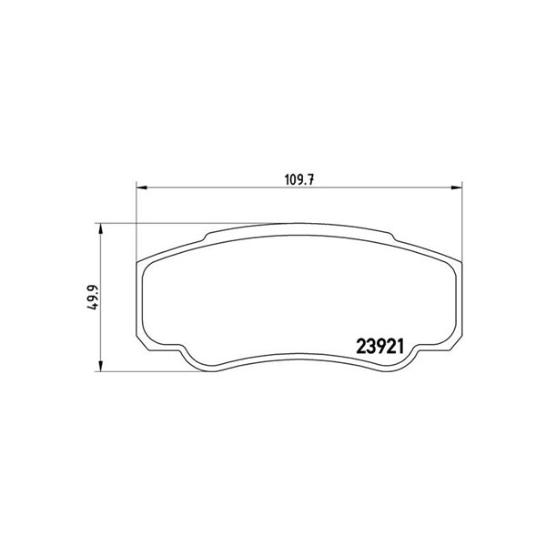 Bromsbeläggsats, Bakaxel Brembo P 23 093 BREMBO