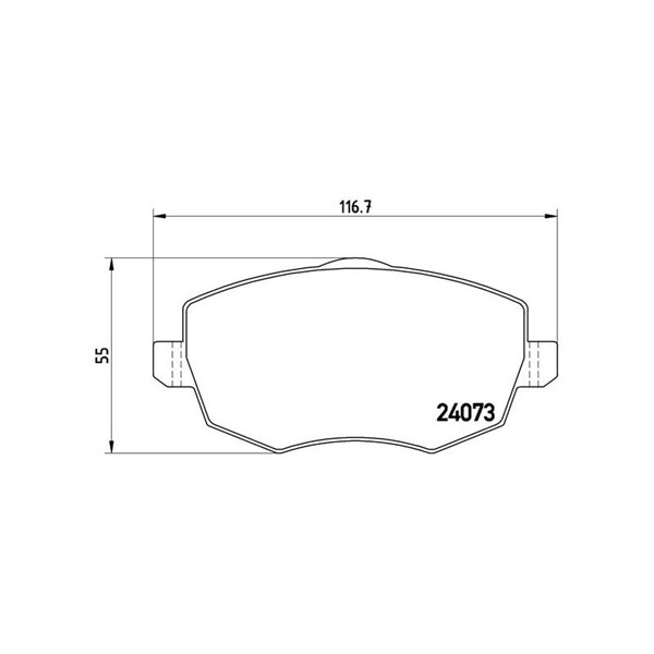 Bromsbeläggsats, Framaxel Brembo P 23 094 BREMBO