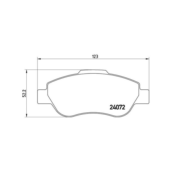 Bromsbeläggsats, Framaxel Brembo P 23 097 BREMBO