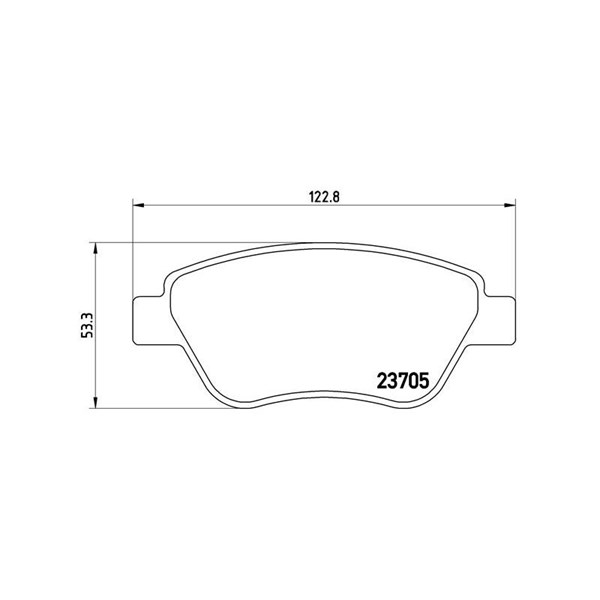 Bromsbeläggsats, Framaxel Brembo P 23 099 BREMBO