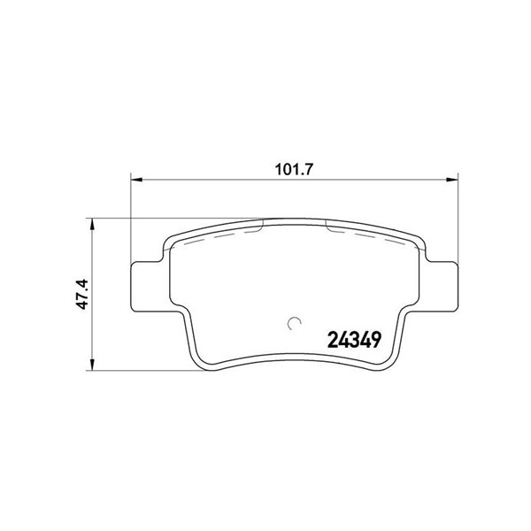 Bromsbeläggsats, Bakaxel Brembo P 23 104 BREMBO