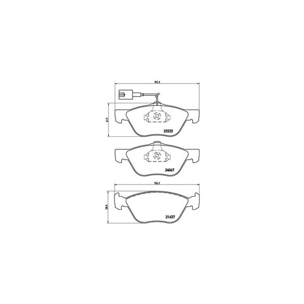 Bromsbeläggsats, Framaxel Brembo P 23 112 BREMBO Bromsbeläggsats, Framaxel Brembo P 23 112 BREMBO