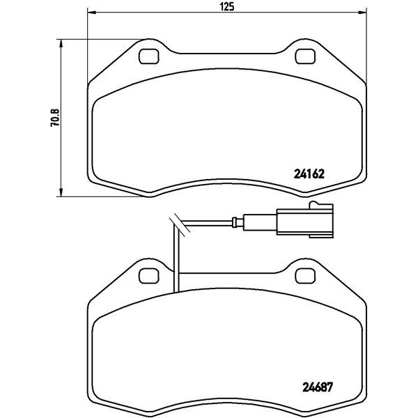 Bromsbeläggsats, Framaxel Brembo P 23 117 BREMBO