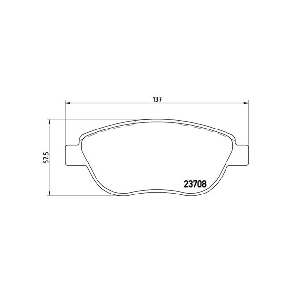 Bromsbeläggsats, Framaxel Brembo P 23 119 BREMBO