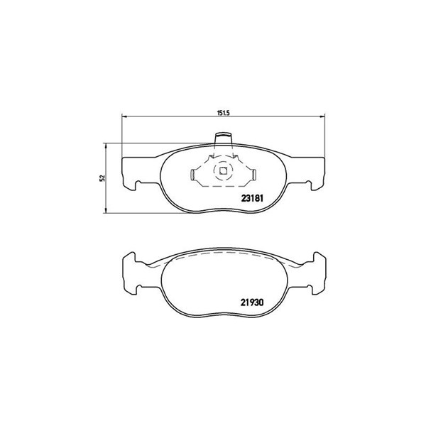 Bromsbeläggsats Brembo P 23 125 BREMBO